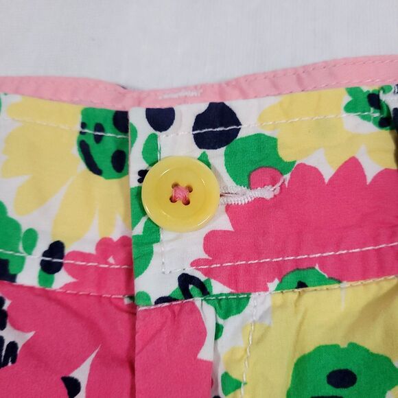 lilly pulitzer Callahan Doodle Bug Daisy Shorts 00 Colorful Floral 100% Cotton - Picture 4 of 11